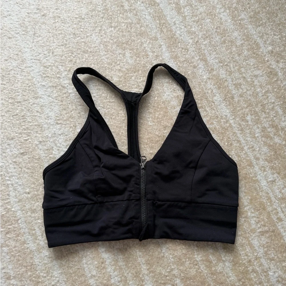 Lululemon Athletica Black Zip Sports Bra